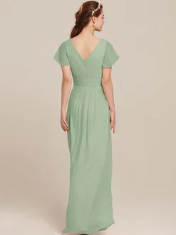 Bridesmaid Dresses Chiffon A-Line Floor-Length Formal Gowns