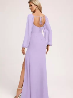 Bridesmaid Dresses Chiffon Ball Gown Floor-Length Prom Dress