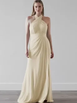 Bridesmaid Dresses Chiffon Mermaid Floor-Length Wedding Party Dress
