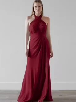 Bridesmaid Dresses Chiffon Mermaid Floor-Length Wedding Party Dress