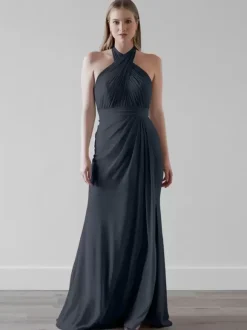 Bridesmaid Dresses Chiffon Mermaid Floor-Length Wedding Party Dress