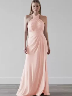 Bridesmaid Dresses Chiffon Mermaid Floor-Length Wedding Party Dress
