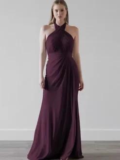 Bridesmaid Dresses Chiffon Mermaid Floor-Length Wedding Party Dress