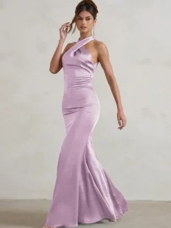 Bridesmaid Dresses Mermaid Floor-Length Zipper Satin Fabric Wedding Party Dress