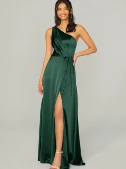 Bridesmaid Dresses Satin Fabric A-Line Floor-Length Wedding Party Dress