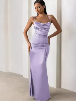 Bridesmaid Dresses Sheath Floor-Length Zipper Satin Fabric Formal Gowns