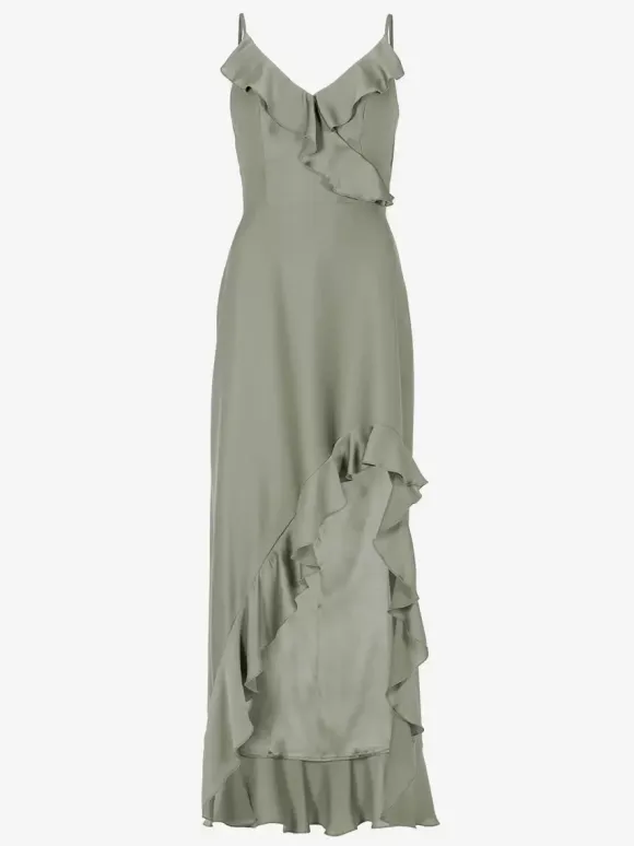 Bridesmaid Dress Mermaid Floor-Length Zipper Elastic Silk Like Satin Wedding Party Dress
