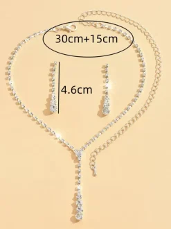 Bride's Wedding Jewelry Set Attractive Metal Cubic Zirconia
