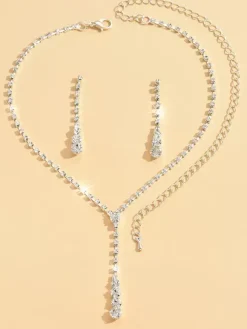 Bride's Wedding Jewelry Set Attractive Metal Cubic Zirconia