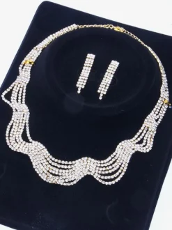 Bride's Wedding Jewelry Set Gorgeous Metal Beautiful Jewelry