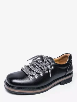 Brown Casual Shoes Men's Round Toe Lace Up Shoes