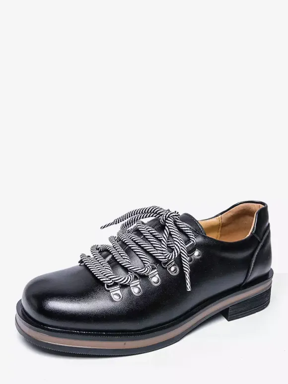 Brown Casual Shoes Men's Round Toe Lace Up Shoes