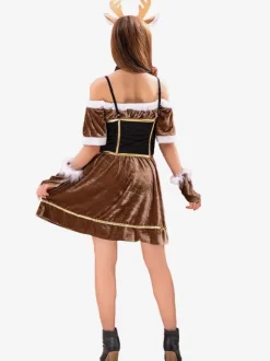 Brown Christmas Cute Reindeer Christmas Costume Party Clothing