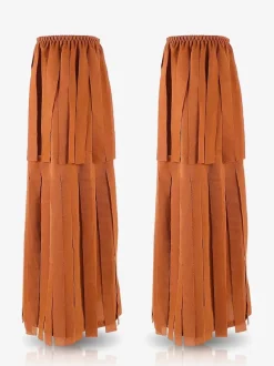 Brown Costumes Fringe Leg Warmer Women Retro Accessory Masquerade Ball Gown