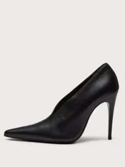 Burgundy High Heels Women's Pointed Toe Slip On Pumps