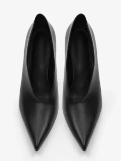 Burgundy High Heels Women's Pointed Toe Slip On Pumps