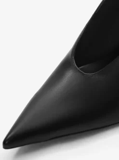 Burgundy High Heels Women's Pointed Toe Slip On Pumps