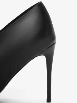 Burgundy High Heels Women's Pointed Toe Slip On Pumps