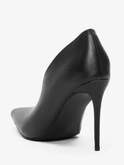 Burgundy High Heels Women's Pointed Toe Slip On Pumps