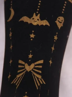 Burgundy Lolita Pantyhose Angel Cross Gilding Velvet Lolita Stocking