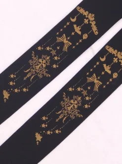 Burgundy Lolita Pantyhose Angel Cross Gilding Velvet Lolita Stocking