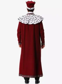 Burgundy Polka Dot Retro Sash Pants Saudi Arabia Set Holidays Costumes