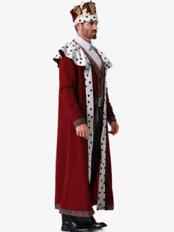Burgundy Polka Dot Retro Sash Pants Saudi Arabia Set Holidays Costumes