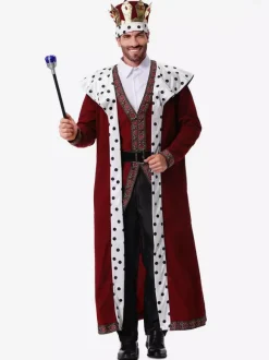 Burgundy Polka Dot Retro Sash Pants Saudi Arabia Set Holidays Costumes