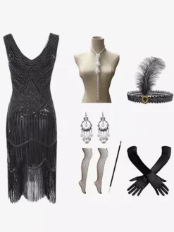 Burgundy Retro Costumes Sequins Polyester Accessory Women's Retro Set Marie Antoinette Costume 18th Century Costume