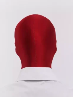 Burgundy Unicolor Unisex Lycra Hoods