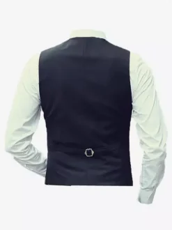 Burgundy Vintage Set Retro Long Sleeves Polyester Waistcoat Retro Costumes For Man