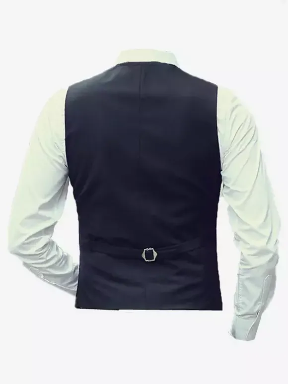 Burgundy Vintage Set Retro Long Sleeves Polyester Waistcoat Retro Costumes For Man