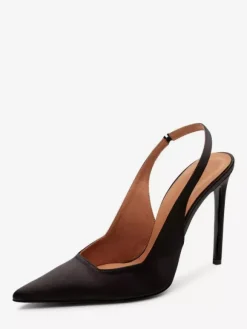 Burgundy High Heels Pointed Toe Slingback Pumps For Women 2026