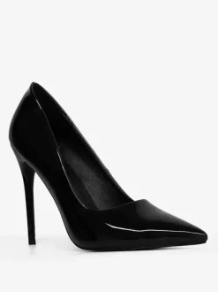 Burgundy High Heels Pointed Toe Slip On Dress Shoes