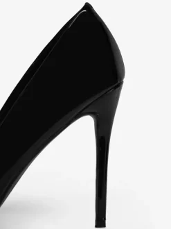 Burgundy High Heels Pointed Toe Slip On Dress Shoes