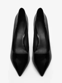 Burgundy High Heels Pointed Toe Slip On Dress Shoes