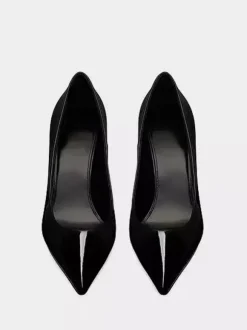 Burgundy High Heels Pointed Toe Slip On Dress Shoes