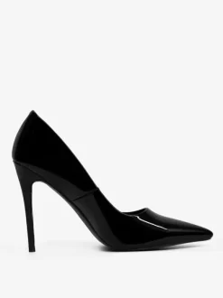 Burgundy High Heels Pointed Toe Slip On Dress Shoes