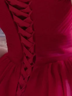Burgundy Homecoming Dress 2026 Tulle Off The Shoulder A Line Ruched Knee Length Cocktail Dress Free Customization