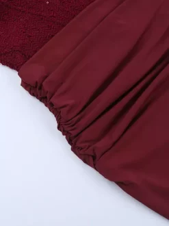 Burgundy Sequin Women Halter Maxi Dress - Elegant Ruched Bodycon Backless Mermaid Gown - Prom Party Outfit 2026