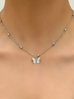 Butterfly necklace elegant back chain For Women 2026