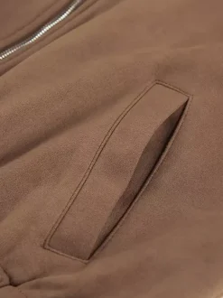 Camel Faux Suede Women's Bomber Jacket - Retro Zip Up Elastic Hem Relaxed Fit - Spring Daily Casual Streetwear 2026