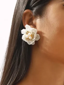 Camellia Pearl Earring For Women 2026