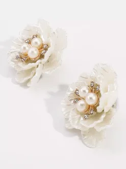Camellia Pearl Earring For Women 2026