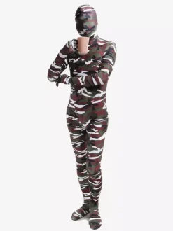 Camouflage Zentai Suits Camouflage Lycra Spandex Full Body Zentai Suit