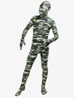 Camouflage Zentai Suits Cool Camouflage Lycra Spandex Full Body Zentai Suit