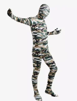Camouflage Zentai Suits Green Camouflage Zentai Full Body Multi color Lycra Spandex Unisex Costume