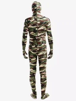 Camouflage Zentai Suits Morph Suit Green Camouflage Lycra Spandex Zentai Suit Unisex Full Body Suit
