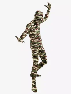 Camouflage Zentai Suits Morph Suit Green Camouflage Lycra Spandex Zentai Suit Unisex Full Body Suit