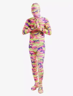 Camouflage Zentai Suits Morph Suit Colorful Camouflage Lycra Spandex Zentai Suit Unisex Full Body Suit